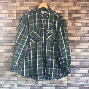 Vintage 1990s Carhartt Plaid Flannel Button Up Shirt Heavy Blend XLT